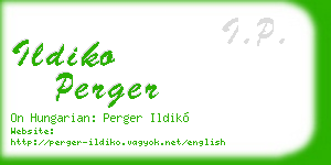 ildiko perger business card