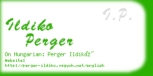 ildiko perger business card